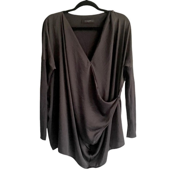 NWOT All Saints 3 Way Erma Cotton Cowl Draped Long Sleeve Sweater - Picture 3 of 12